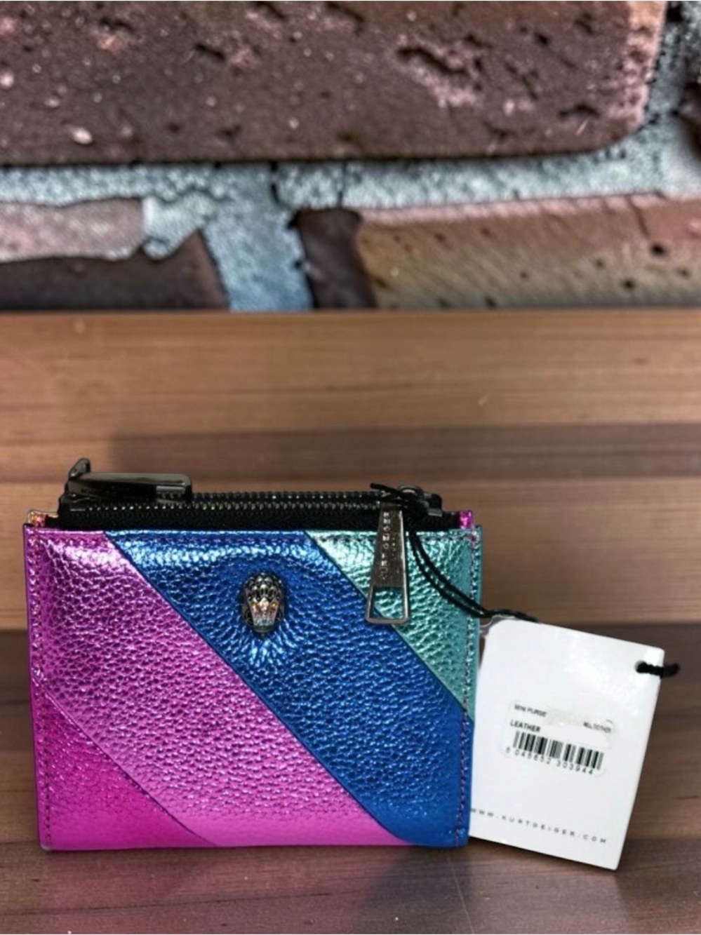 Kurt Geiger London The Mini Purse Metallic Multicolor Leather NWT